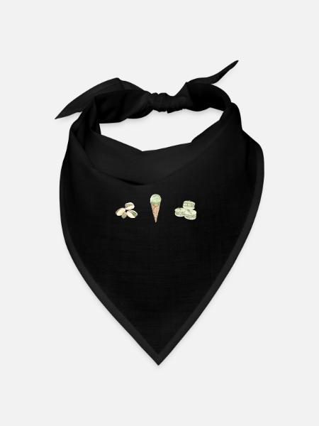 Pistazientraum - Bandana Dreieckstuch - Schwarz