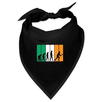 Die Evolution von Hurling - Bandana Dreieckstuch - Schwarz - Vorne