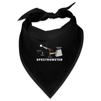 Wie funktioniert ein Spektrometer? - Bandana Dreieckstuch - Schwarz - Vorne