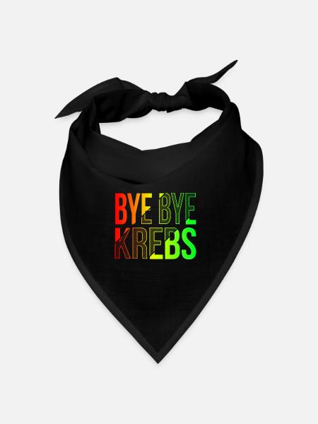 Bye Bye Kreps Regenbogen Design - Bandana Dreieckstuch - Schwarz
