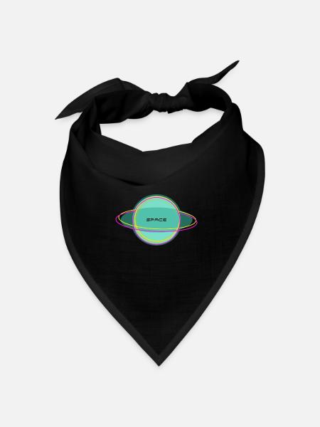 space - Bandana Dreieckstuch - Schwarz