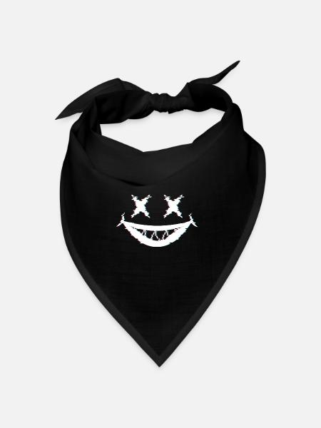 Joker Glitch - Bandana Dreieckstuch - Schwarz