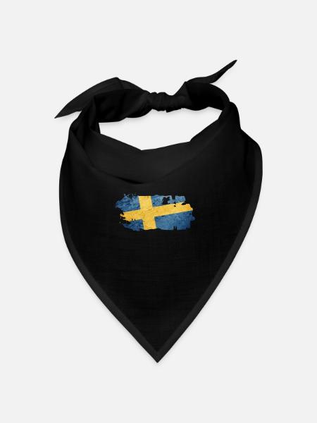 Schweden Schweden Wikinger Nordische Skandinavien Mittsommer - Bandana Dreieckstuch - Schwarz
