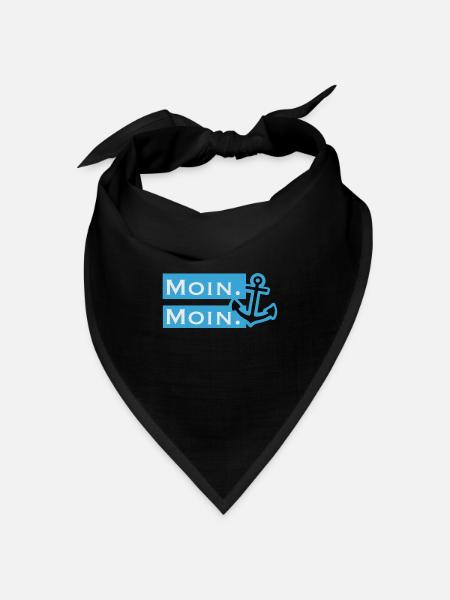 Moin Moin - Bandana Dreieckstuch - Schwarz