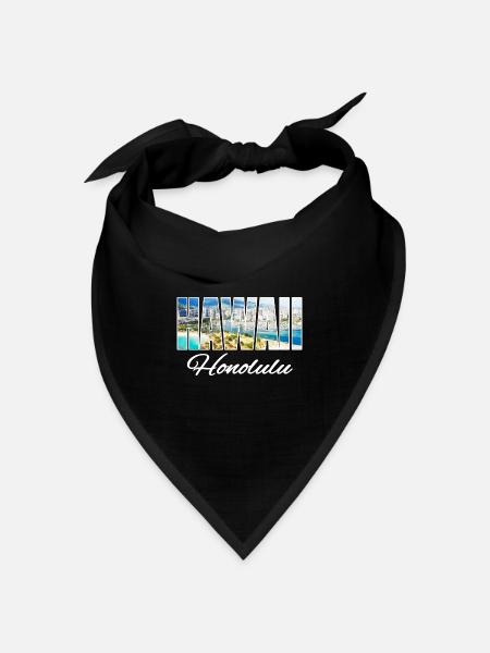 hawaii honolulu - Bandana Dreieckstuch - Schwarz