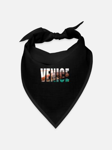 venice venedig - Bandana Dreieckstuch - Schwarz