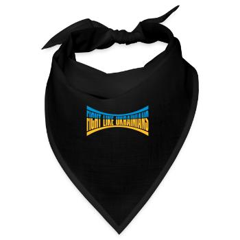 fight like ukrainians Zitat - Bandana Dreieckstuch - Schwarz - Vorne