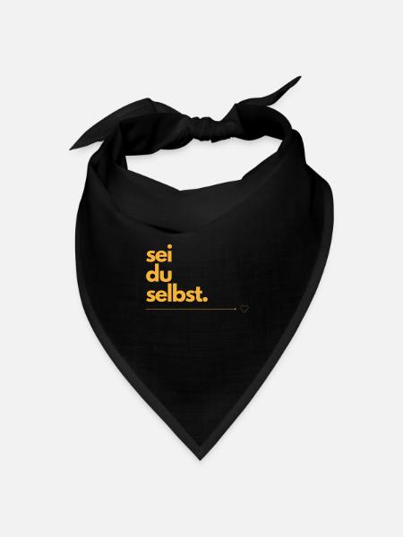 sei du selbst - Bandana Dreieckstuch - Schwarz