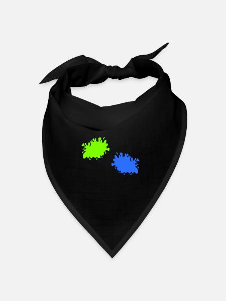 Kleckse - Bandana Dreieckstuch - Schwarz