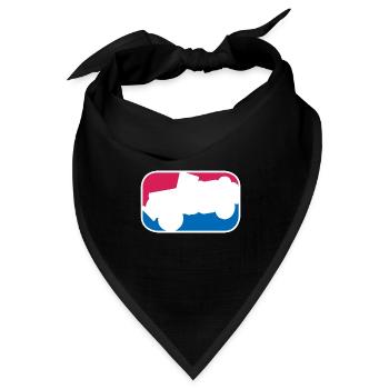Geländewagen SUV Allrad offroad lustiges Geschenk - Bandana Dreieckstuch - Schwarz - Vorne