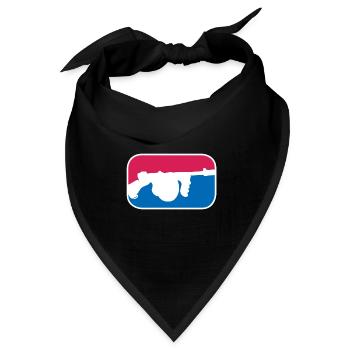 Thompson Maschinenpistole Mafia lustige Geschenk - Bandana Dreieckstuch - Schwarz - Vorne