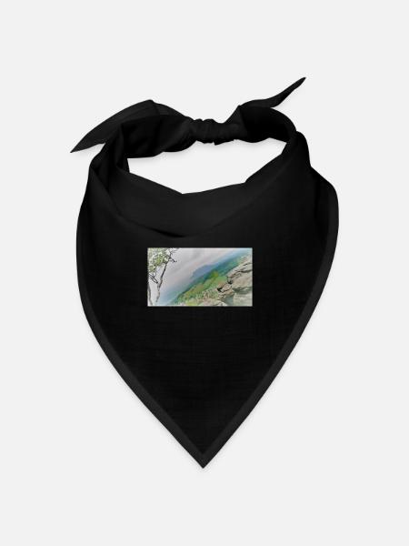 berge, natur, luft - Bandana Dreieckstuch - Schwarz