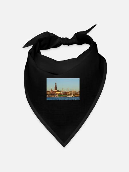 Elbe - Bandana Dreieckstuch - Schwarz