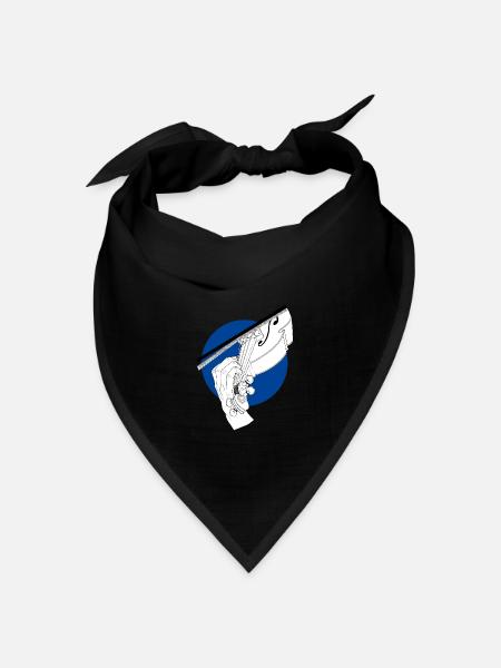 Geige Violine Bratsche Viola Hand Instrument - Bandana Dreieckstuch - Schwarz