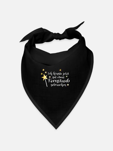Feenstaub - Bandana Dreieckstuch - Schwarz