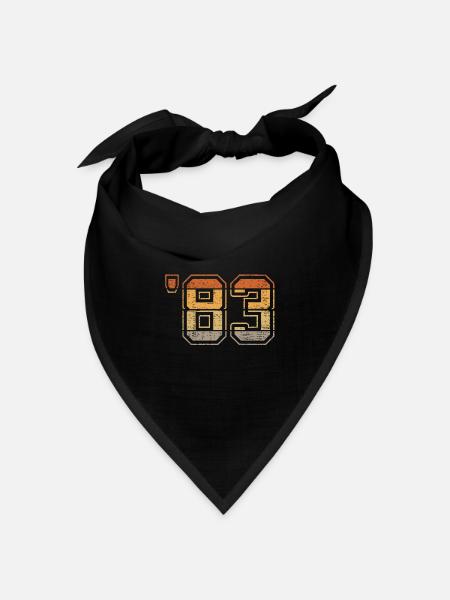 Year 1983 - '83 - Bandana Dreieckstuch - Schwarz