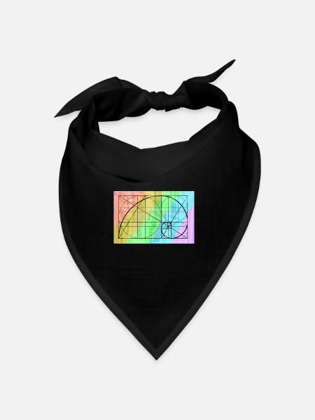 Goldener Schnitt - Bandana Dreieckstuch - Schwarz