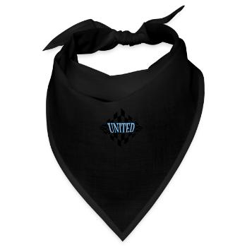 United Schachmuster - Bandana Dreieckstuch - Schwarz - Vorne