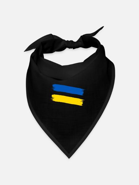 Unterstütze die Ukraine - Bandana Dreieckstuch - Schwarz