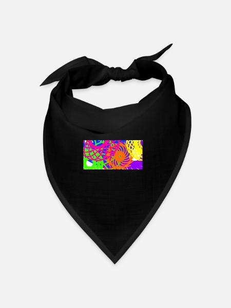 Muster - Bandana Dreieckstuch - Schwarz