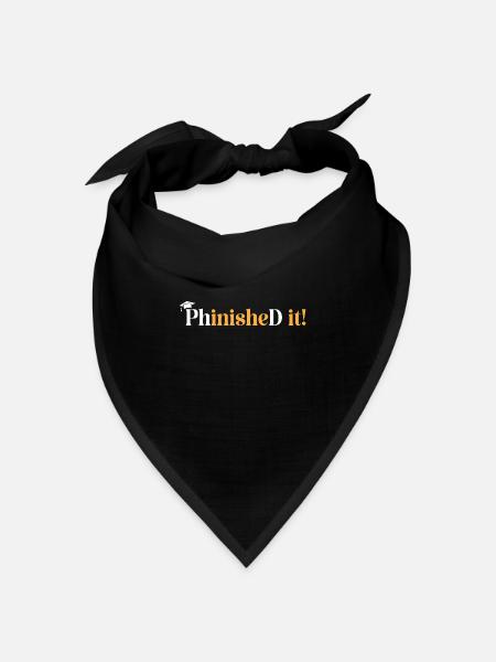 PhD Graduate Doktorgrad Ph.D. Promotion - Bandana Dreieckstuch - Schwarz
