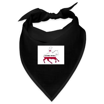 Kalifornische Staatsflagge Cowboy - Bandana Dreieckstuch - Schwarz - Vorne