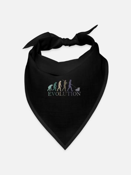 EVOLUTION DES RETRO-DACKELS - Bandana Dreieckstuch - Schwarz