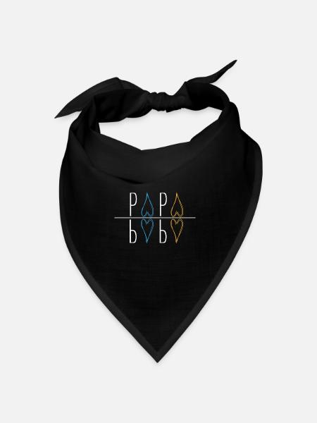 Papa - Bandana Dreieckstuch - Schwarz