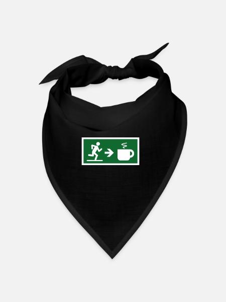 Ausgang zu Kaffee, Tee, Kakao, Schokolade - Bandana Dreieckstuch - Schwarz