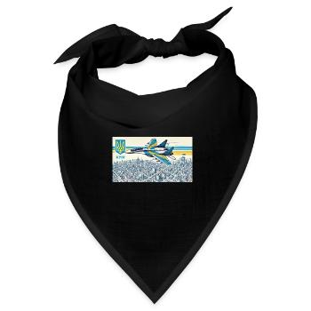 Der Geist von Kiew - Bandana Dreieckstuch - Schwarz - Vorne