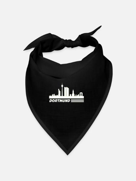 dortmund - Bandana Dreieckstuch - Schwarz