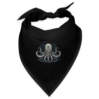 Cthulhu Lord and Savior Monster Horror T-Shirt - Bandana Dreieckstuch - Schwarz - Vorne
