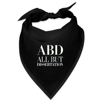 ABD All But Dissertation 6 - Bandana Dreieckstuch - Schwarz - Vorne
