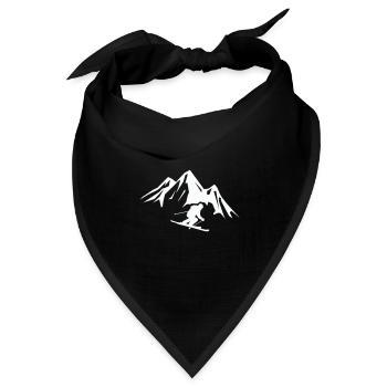 ski berge - Bandana Dreieckstuch - Schwarz - Vorne