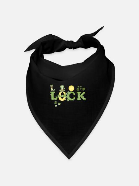 the luck is near - Bandana Dreieckstuch - Schwarz