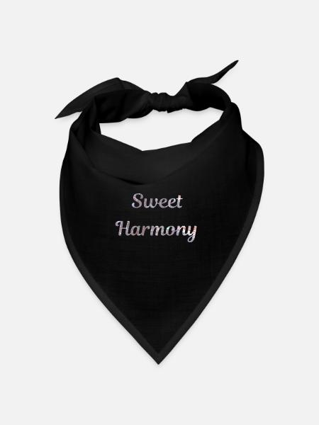 Süße Harmonie - Bandana Dreieckstuch - Schwarz