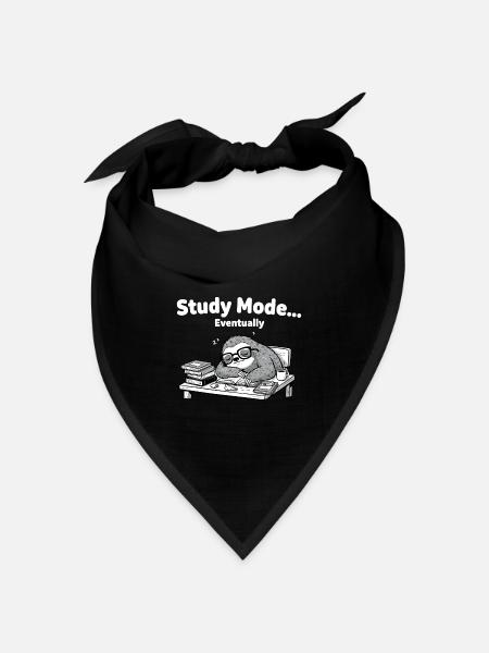 Schlafmodus Sloth am Schreibtisch - Bandana Dreieckstuch - Schwarz