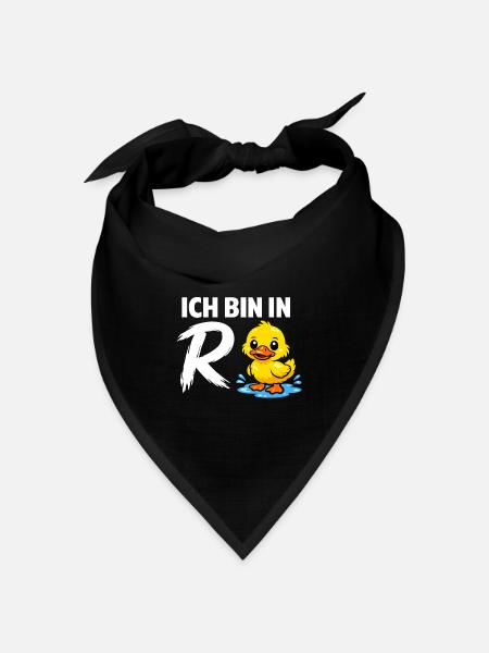 Rente Ente Ich Bin In Rente Geschenk - Bandana Dreieckstuch - Schwarz