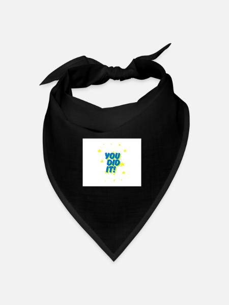 Du hast es geschafft, Siegessterne - Bandana Dreieckstuch - Schwarz