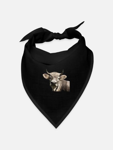 Die Kleine Hochnase-Kuh - Bandana Dreieckstuch - Schwarz