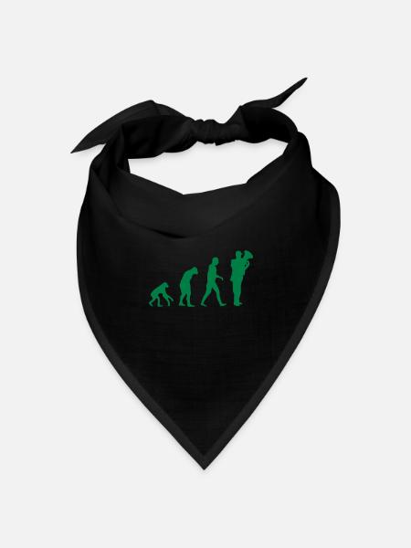 tuba evolution - Bandana Dreieckstuch - Schwarz