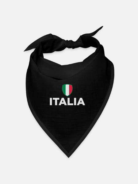 Nationalflagge von Italien - Bandana Dreieckstuch - Schwarz