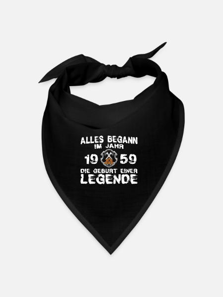 Holz Legende 1959 - Bandana Dreieckstuch - Schwarz
