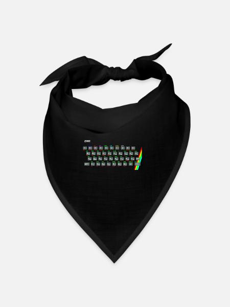 ZX81 (Zed-Ex) Spectrum Keyboard - Bandana Dreieckstuch - Schwarz