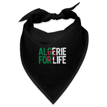 Algerien für das Leben Grunge vect - Bandana Dreieckstuch - Schwarz - Vorne