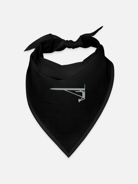 cessna_halb - Bandana Dreieckstuch - Schwarz
