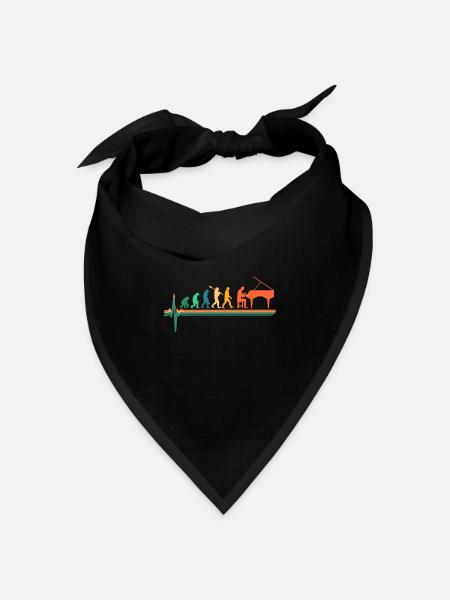 Klavier Evolution - Bandana Dreieckstuch - Schwarz
