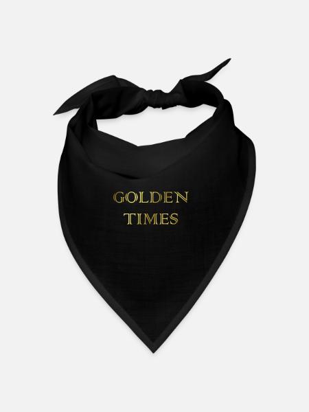 Golden times, goldene Zeiten - Bandana Dreieckstuch - Schwarz