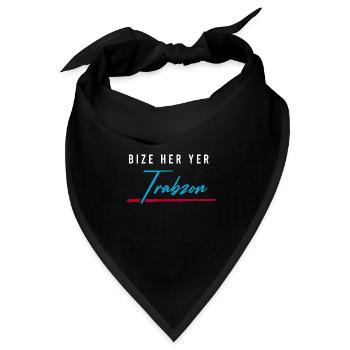 Bize her yer Trabzon - Bandana Dreieckstuch - Schwarz - Vorne
