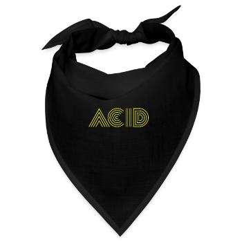 acid house techno - Bandana Dreieckstuch - Schwarz - Vorne